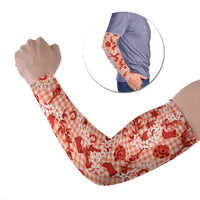 Mokihana Maile Ilima Leis Paniolo Palaka Arm Sleeves Hawaiian Ulaula Spirit LT9 Set of 2 Red - Polynesian Pride