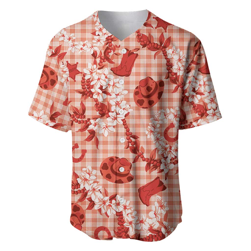 Mokihana Maile Ilima Leis Paniolo Palaka Baseball Jersey Hawaiian Ulaula Spirit LT9 Red - Polynesian Pride