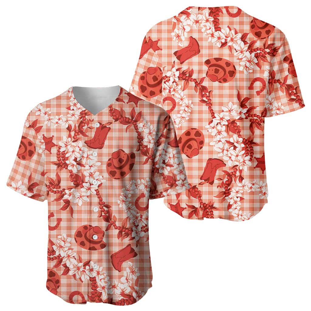 Mokihana Maile Ilima Leis Paniolo Palaka Baseball Jersey Hawaiian Ulaula Spirit LT9 - Polynesian Pride