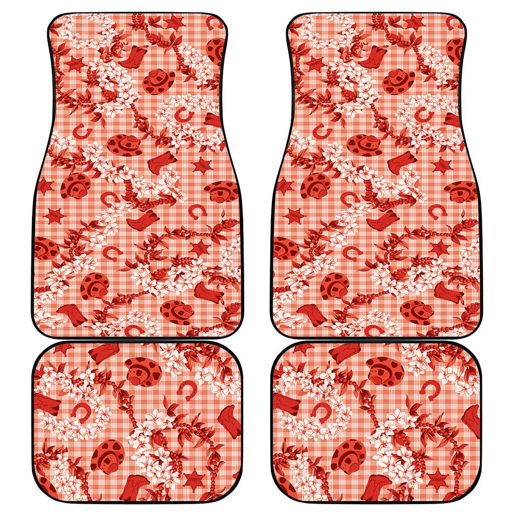 Mokihana Maile Ilima Leis Paniolo Palaka Car Mats Hawaiian Ulaula Spirit LT9 - Polynesian Pride