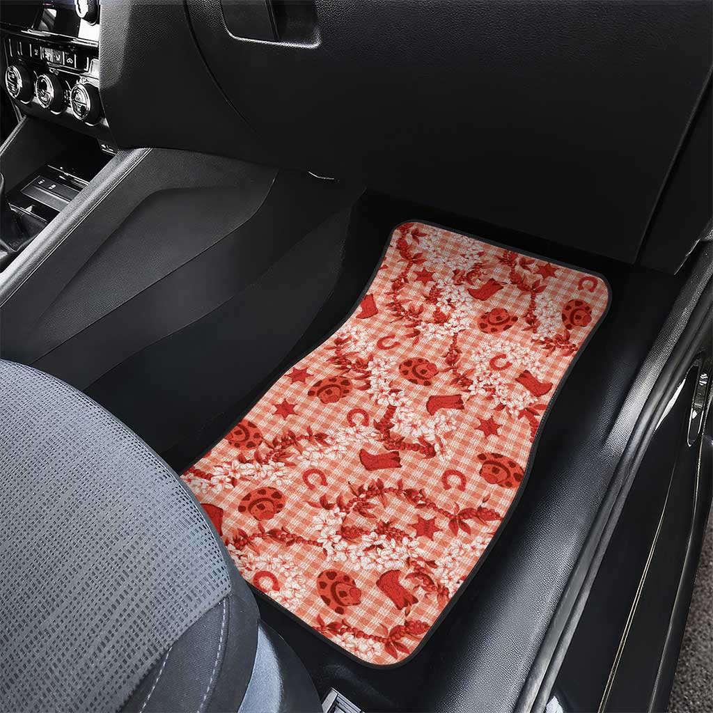 Mokihana Maile Ilima Leis Paniolo Palaka Car Mats Hawaiian Ulaula Spirit LT9 - Polynesian Pride