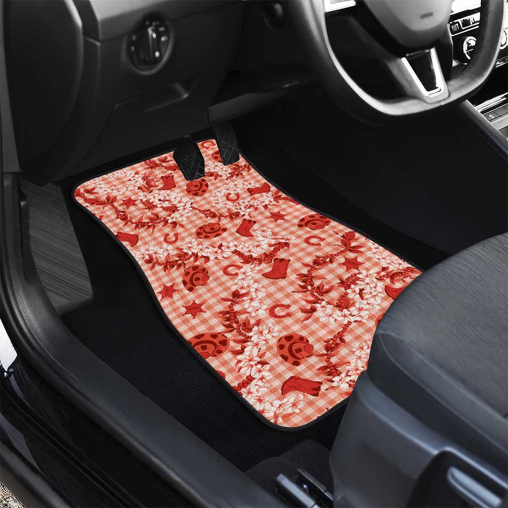 Mokihana Maile Ilima Leis Paniolo Palaka Car Mats Hawaiian Ulaula Spirit LT9 - Polynesian Pride