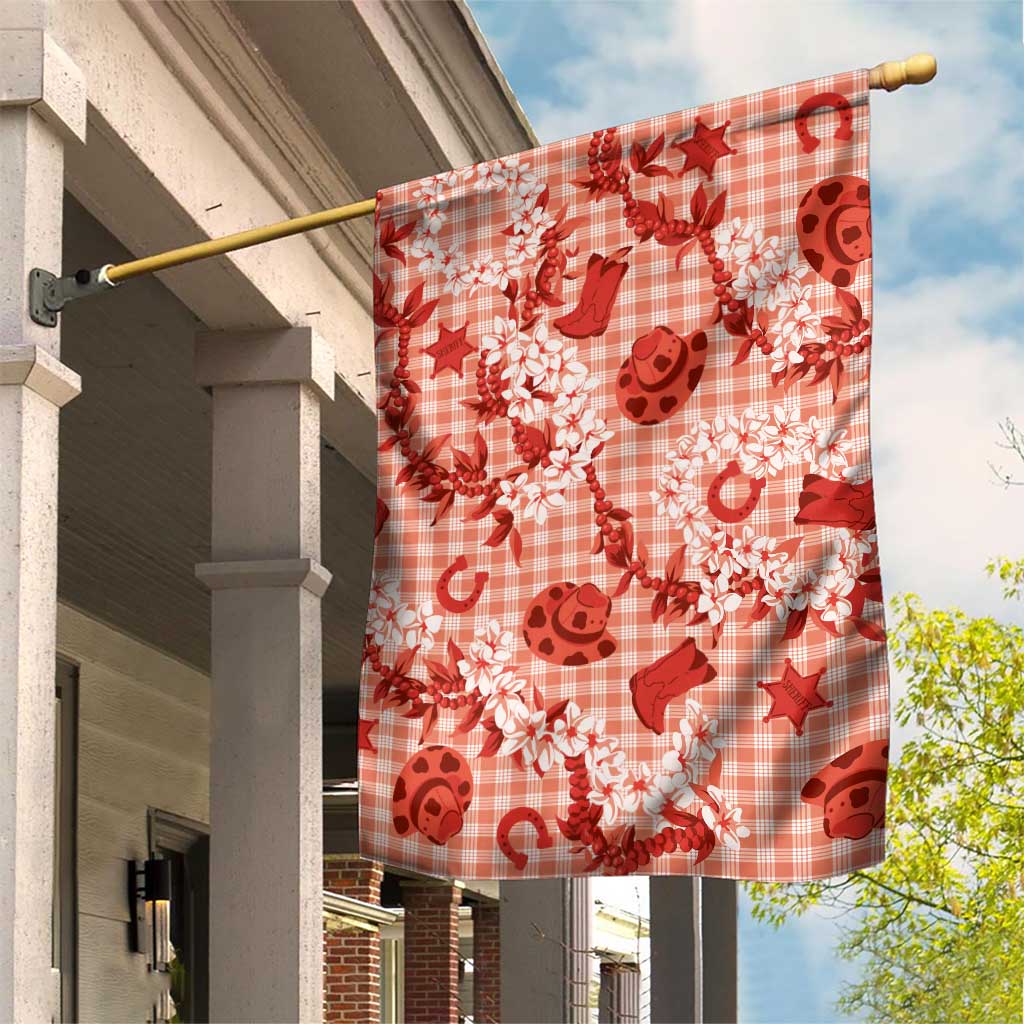 Mokihana Maile Ilima Leis Paniolo Palaka Garden Flag Hawaiian Ulaula Spirit LT9 House Flag Red - Polynesian Pride