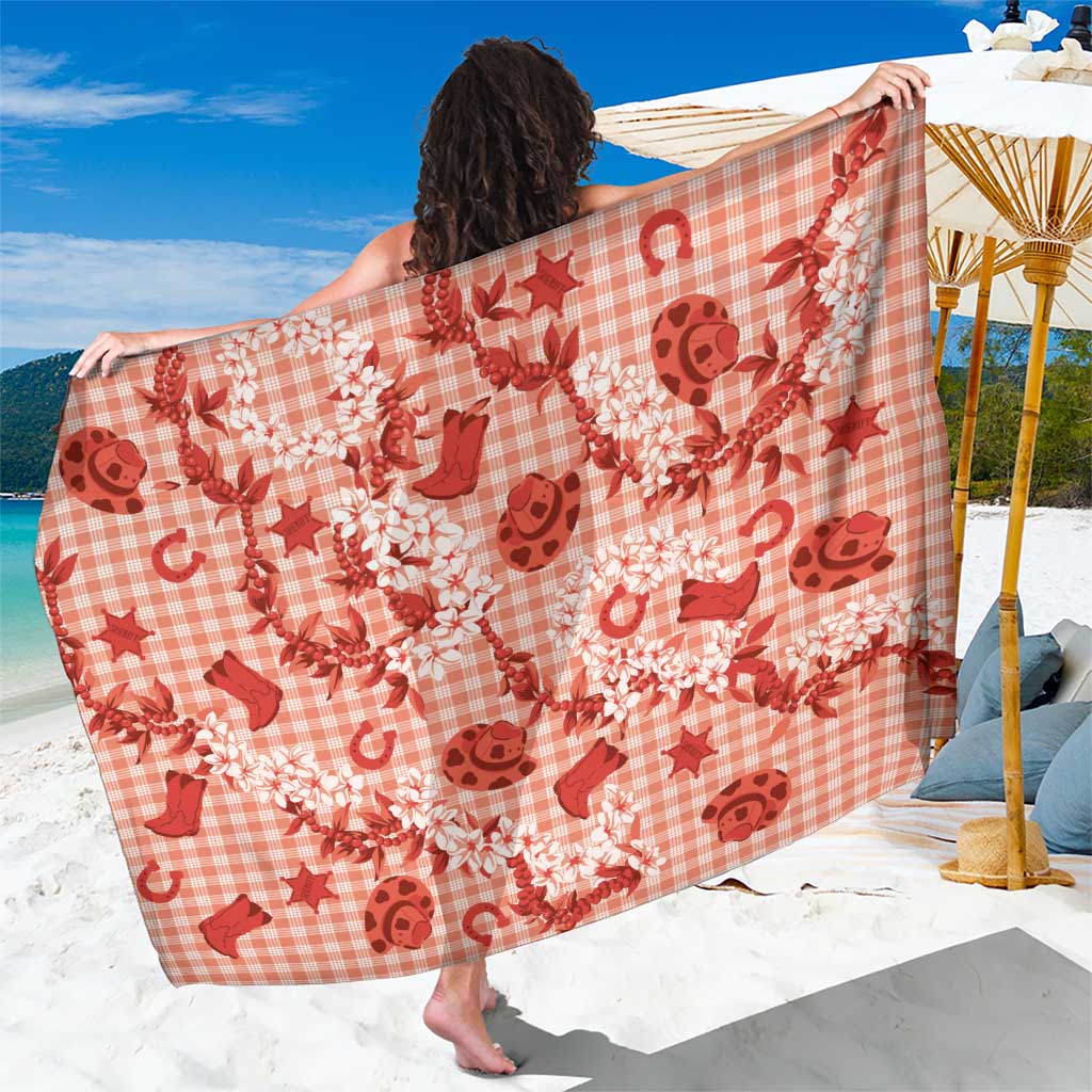 Mokihana Maile Ilima Leis Paniolo Palaka Sarong Hawaiian Ulaula Spirit LT9 One Size 44 x 66 inches Red - Polynesian Pride