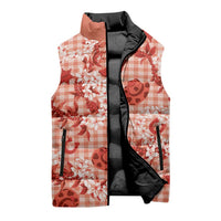 Mokihana Maile Ilima Leis Paniolo Palaka Sleeveless Puffer Jacket Hawaiian Ulaula Spirit LT9 - Polynesian Pride