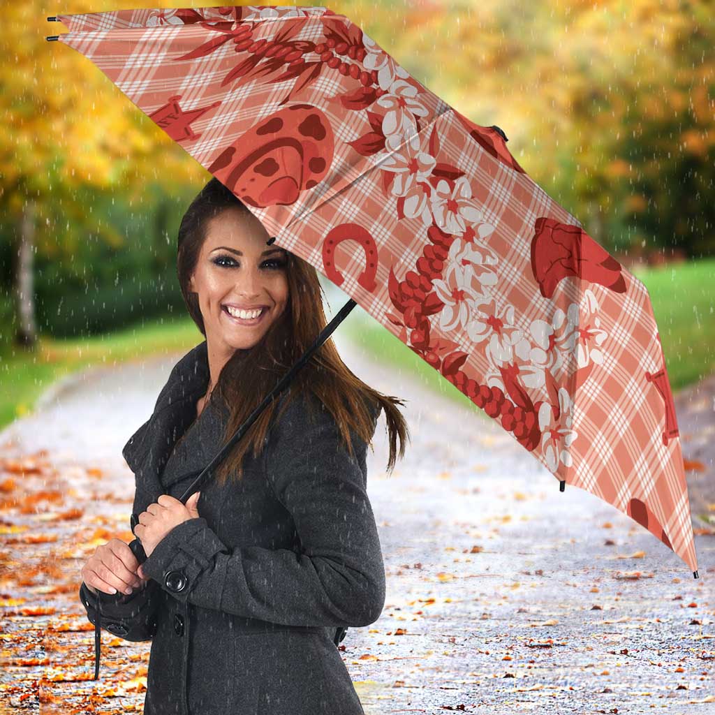 Mokihana Maile Ilima Leis Paniolo Palaka Umbrella Hawaiian Ulaula Spirit LT9 - Polynesian Pride