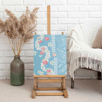 Blue Hawaii Anthurium Plumeria Lei Canvas Wall Art LT9 - Polynesian Pride