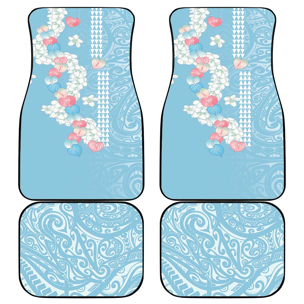 Blue Hawaii Anthurium Plumeria Lei Car Mats LT9 - Polynesian Pride