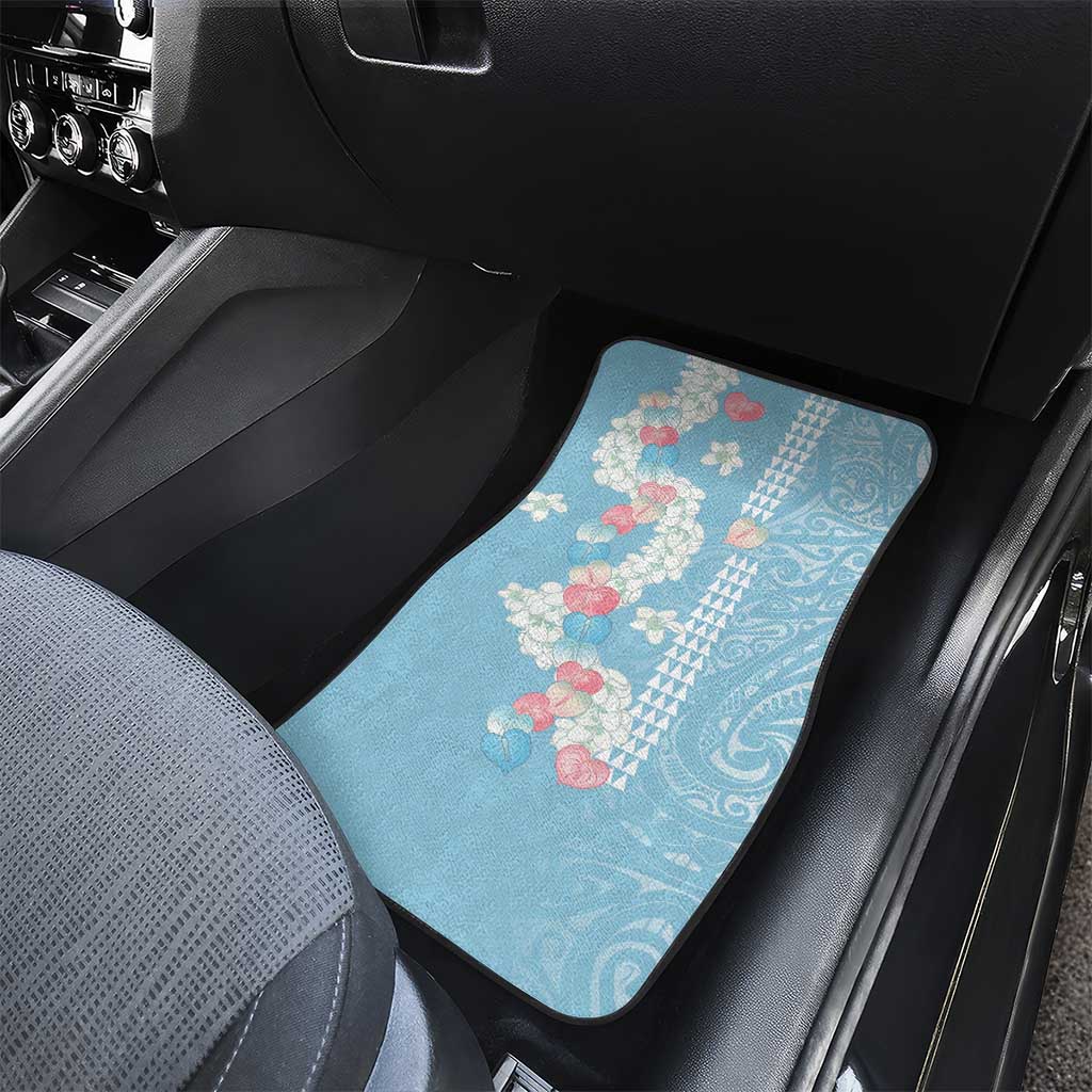 Blue Hawaii Anthurium Plumeria Lei Car Mats LT9 - Polynesian Pride