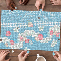 Blue Hawaii Anthurium Plumeria Lei Puzzle LT9 - Polynesian Pride