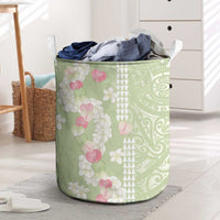 Leaf Green Hawaii Anthurium Plumeria Lei Laundry Basket LT9 Green - Polynesian Pride