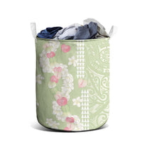 Leaf Green Hawaii Anthurium Plumeria Lei Laundry Basket LT9 - Polynesian Pride