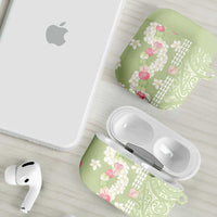 Leaf Green Hawaii Anthurium Plumeria Lei AirPods Case LT9 - Polynesian Pride
