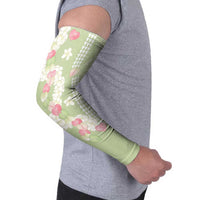 Leaf Green Hawaii Anthurium Plumeria Lei Arm Sleeves LT9 - Polynesian Pride