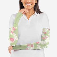 Leaf Green Hawaii Anthurium Plumeria Lei Arm Sleeves LT9 - Polynesian Pride