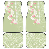 Leaf Green Hawaii Anthurium Plumeria Lei Car Mats LT9 - Polynesian Pride
