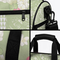 Leaf Green Hawaii Anthurium Plumeria Lei Duffle Bag LT9 - Polynesian Pride