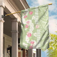Leaf Green Hawaii Anthurium Plumeria Lei Garden Flag LT9 House Flag Green - Polynesian Pride