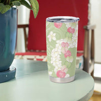 Leaf Green Hawaii Anthurium Plumeria Lei Tumbler Cup LT9 - Polynesian Pride