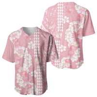 Soft Pink Hawaii Anthurium Plumeria Lei Baseball Jersey LT9 - Polynesian Pride