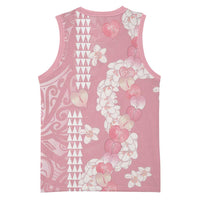 Soft Pink Hawaii Anthurium Plumeria Lei Basketball Jersey LT9 - Polynesian Pride