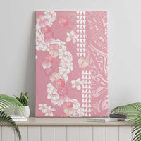 Soft Pink Hawaii Anthurium Plumeria Lei Canvas Wall Art LT9 - Polynesian Pride