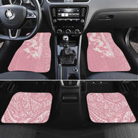 Soft Pink Hawaii Anthurium Plumeria Lei Car Mats LT9 Set 4pcs Pink - Polynesian Pride