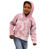 Soft Pink Hawaii Anthurium Plumeria Lei Kid Hoodie LT9 - Polynesian Pride