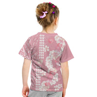 Soft Pink Hawaii Anthurium Plumeria Lei Kid T Shirt LT9 - Polynesian Pride