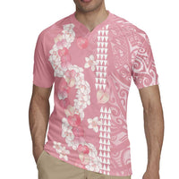Soft Pink Hawaii Anthurium Plumeria Lei Rugby Jersey LT9 - Polynesian Pride