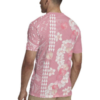 Soft Pink Hawaii Anthurium Plumeria Lei Rugby Jersey LT9 - Polynesian Pride