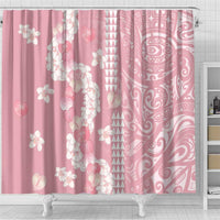 Soft Pink Hawaii Anthurium Plumeria Lei Shower Curtain LT9 - Polynesian Pride
