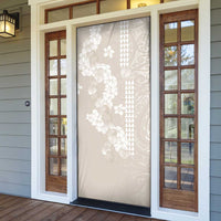 Suede Beige Hawaii Anthurium Plumeria Lei Door Cover LT9 - Polynesian Pride