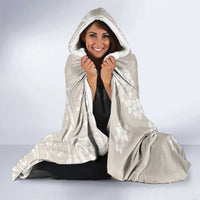 Suede Beige Hawaii Anthurium Plumeria Lei Hooded Blanket LT9 - Polynesian Pride
