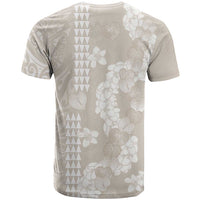Suede Beige Hawaii Anthurium Plumeria Lei T Shirt LT9 - Polynesian Pride