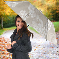 Suede Beige Hawaii Anthurium Plumeria Lei Umbrella LT9 - Polynesian Pride