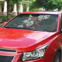 Hawaii Tartan With Hibiscus Auto Sun Shade Polynesian Pattern Vintage LT9 - Polynesian Pride