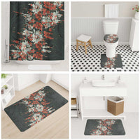 Hawaii Tartan With Hibiscus Bathroom Set Polynesian Pattern Vintage LT9 - Polynesian Pride