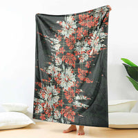 Hawaii Tartan With Hibiscus Blanket Polynesian Pattern Vintage LT9 - Polynesian Pride