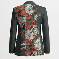 Hawaii Tartan With Hibiscus Blazer Polynesian Pattern Vintage LT9 - Polynesian Pride