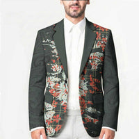 Hawaii Tartan With Hibiscus Blazer Polynesian Pattern Vintage LT9 - Polynesian Pride