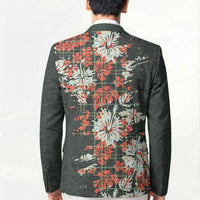 Hawaii Tartan With Hibiscus Blazer Polynesian Pattern Vintage LT9 - Polynesian Pride