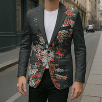 Hawaii Tartan With Hibiscus Blazer Polynesian Pattern Vintage LT9 - Polynesian Pride