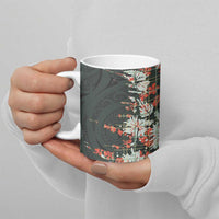 Hawaii Tartan With Hibiscus Ceramic Mug Polynesian Pattern Vintage LT9 - Polynesian Pride