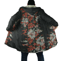 Hawaii Tartan With Hibiscus Cloak Polynesian Pattern Vintage LT9 - Polynesian Pride