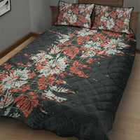 Hawaii Tartan With Hibiscus Quilt Bed Set Polynesian Pattern Vintage LT9 - Polynesian Pride