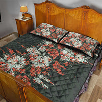 Hawaii Tartan With Hibiscus Quilt Bed Set Polynesian Pattern Vintage LT9 - Polynesian Pride
