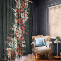 Hawaii Tartan With Hibiscus Window Curtain Polynesian Pattern Vintage LT9 - Polynesian Pride
