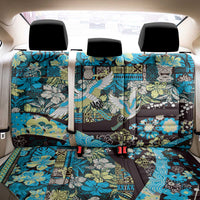 Japanese Hawaiian Crane Back Car Seat Cover Blue Tapa Patchwork Pattern LT9 - Polynesian Pride