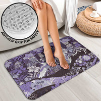 Japanese Hawaiian Crane Bathroom Set Purple Tapa Patchwork Pattern LT9 - Polynesian Pride